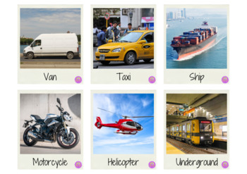 Means of Transport Vocabulary Flashcards