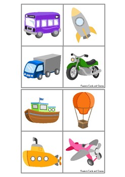 Means of Transportation Bingo Set by Fascino's Cards and Games | TpT