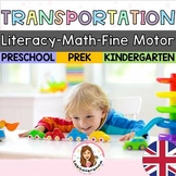 Means of Transportation Bundle. Literacy. Math. Fine Motor.