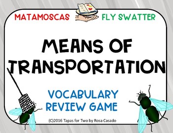 Preview of Means of transportation vocabulary game