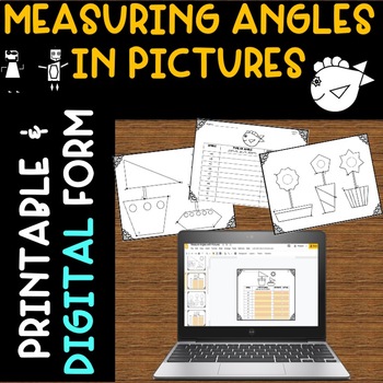 Preview of Measure Angles Protractor Practice with Pictures and Digital Learning