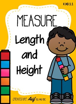 Preview of Measure Length and Height with cubes - Non standard measurement K.MD.1.1