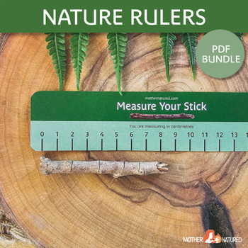 Preview of Measure Nature Rulers | Outdoor Play Printables | Math Printable | Nature Play