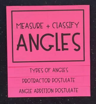 Preview of Measure and Classify Angles - Editable Foldable Notes