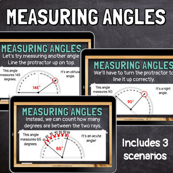 Measure and Draw Angles Using a Protractor Google Slides Lessons with ...