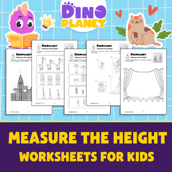 Preview of Measure the Height | Height Lesson Activity for Kids | Printable Worksheet