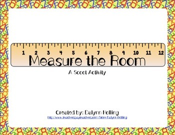 Preview of Measure the Room Scoot Freebie