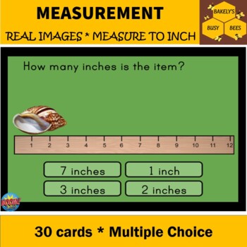 Preview of Measure to the Inch- Real Images- BOOM Cards