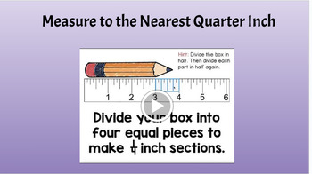 Preview of Measure to the Nearest Quarter Inch (Day 1)