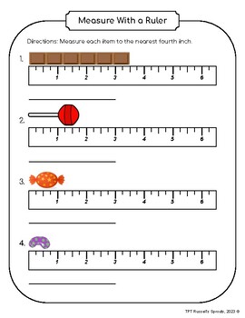 Using a ruler worksheets for preschool and kindergarten