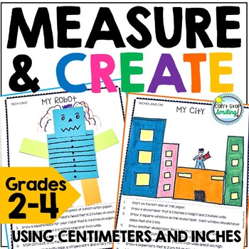 Preview of Measurement Activities Math Inches & Centimeters CREATE by Measuring