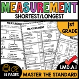Measurement 1st Grade Math Review Worksheets 1.MD.A.1 Shor