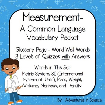 Preview of Measurement- A Common Language Vocabulary Packet