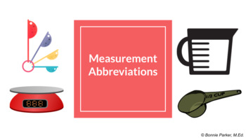 PPT - Measuring, Abbreviations and Equivalents PowerPoint