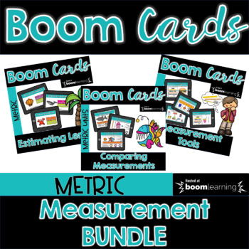 Preview of Metric Measurement Activities BOOM Card BUNDLE | Distance Learning