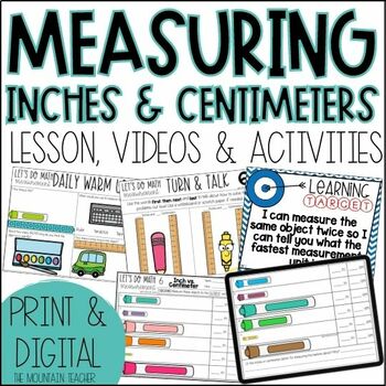 Preview of Measurement Activities | Inches and Centimeters | Lesson Plans, Worksheet & More