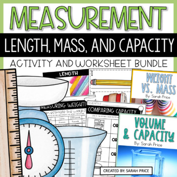 Preview of Science Measurement Activities - Length Mass Weight & Capacity Worksheets