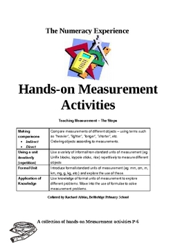 Preview of Measurement Activity Booklet