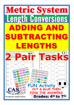 Preview of Measurement – Adding and Subtracting Lengths | Pair Tasks | Cut and Glue