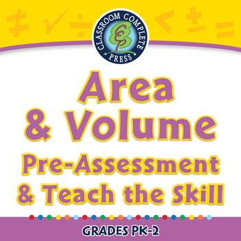 Preview of Measurement: Area & Volume - Pre-Assessment & Teach the Skill -NOTEBOOK Gr. PK-2