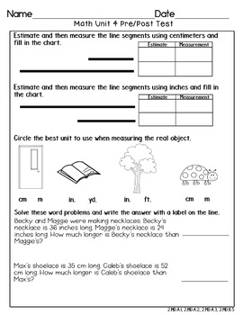 Preview of Measurement Assessment- 2nd Grade