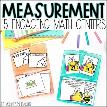 Preview of Measurement Activities | 2nd or 3rd Grade Math Centers for Inches & Centimeters