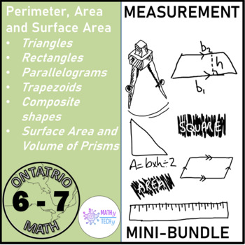Preview of Measurement BUNDLE Ontario Math Grade 6 and 7