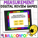 4th Grade Measurement Digital Math Review Games BalloonPop™