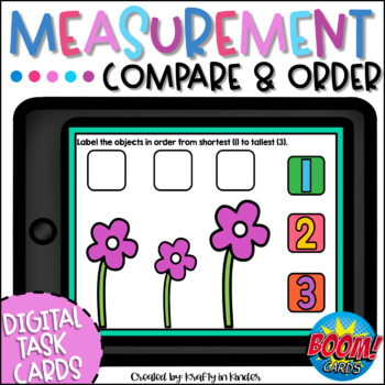 Preview of Measurement Boom Cards Comparing Lengths