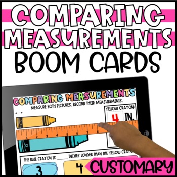 Preview of Measurement Boom Cards | Comparing Lengths