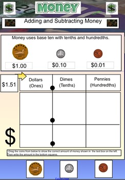Preview of Measurement - Canadian Money Unit - Adding and Subtracting Decimals