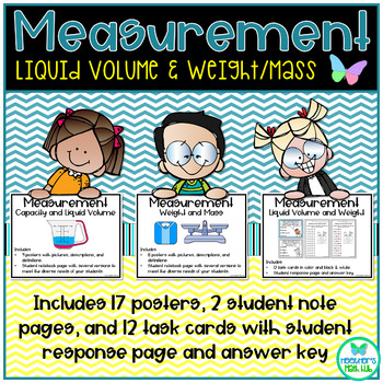 Preview of Measurement: Capacity and Liquid Volume & Weight and Mass - TEKS 3.7D
