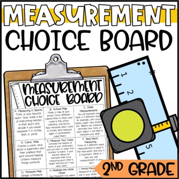 Preview of Measurement Choice Board and Activities