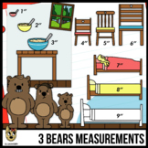 Measurement Clip Art: Goldilocks and the 3 Bears - 1 to 9 inches