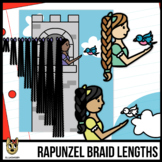 Measurement Clip Art: Rapunzel Hair - 1 to 8 Inch Measurements