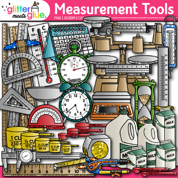 Preview of Measurement Clipart: Volume, Mass, Perimeter Tool Clip Art Commercial Use PNG