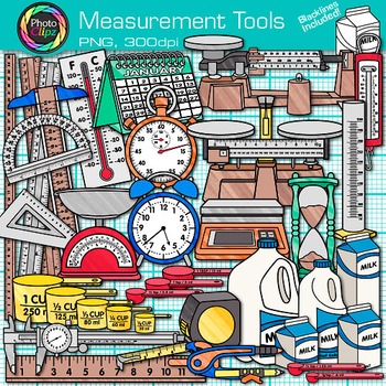 Preview of Measurement Clipart: Volume, Mass, Perimeter Tool Clip Art, Transparent PNG