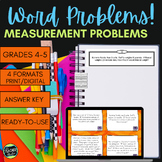 Measurement Word Problems: Problem Solving in 3 Formats for Grade 4-5