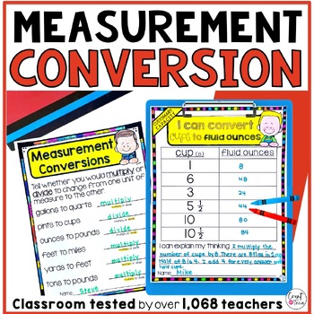 Measurement Conversion Worksheet by Count on Tricia | TpT