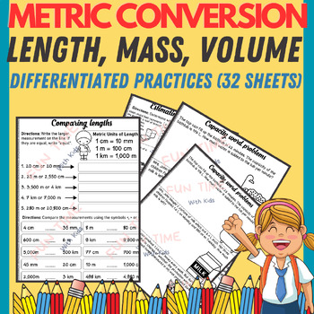 Preview of Measurement Conversion|Converting Metric Unit (Length, Mass, Volume) Activities