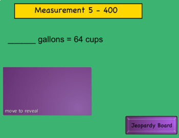 Preview of Measurement Conversion Jeopardy