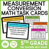 5th Grade Measurement Conversion Task Cards Measurement Ma