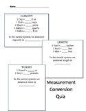 Measurement Conversion Quiz
