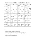 Measurement Conversion Slides and Ladders Game