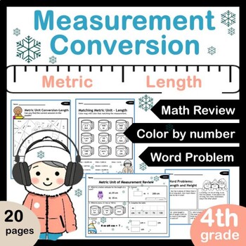 Preview of Measurement Conversion Worksheets | Metric Units of Length Winter