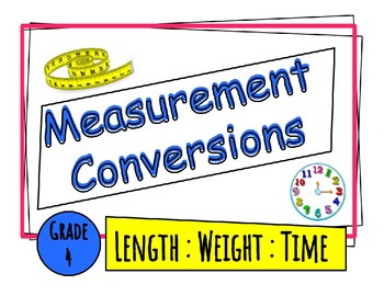 Measurement Conversions by Elem Einsteins | Teachers Pay Teachers