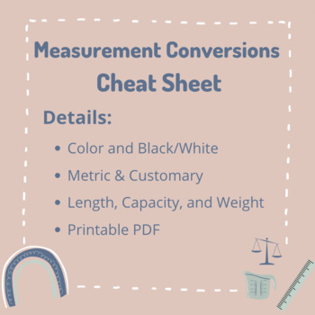 FREE Measurement Conversion Chart, Metric + Customary