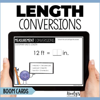 Preview of Measurement Conversions | Converting Customary Units of Length Boom Cards