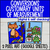 Measurement Conversions Digital Pixel Art | Customary Unit
