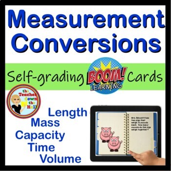Preview of Measurement Conversions BOOM Cards Digital Measurement Activity